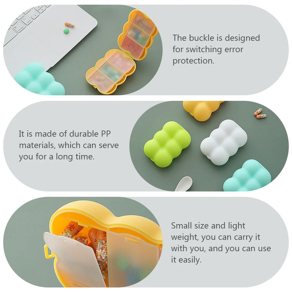 

Portable Mini Pill Storage Container Durable PP Material Medicine Organizer Small Size Lightweight For Travel Daily Use Pill