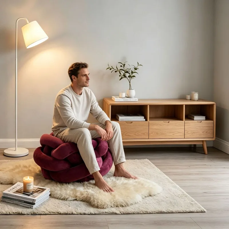 ins Nordic style pure hand-woven rose sofa, personalized special-shaped sofa