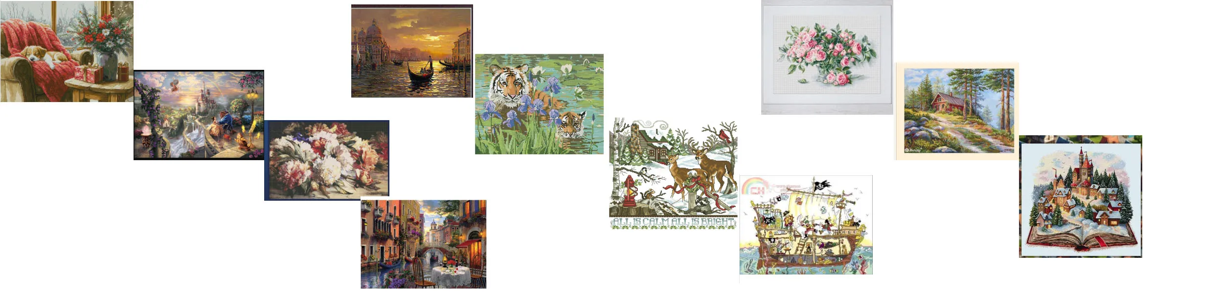 Cross Stitch Kit DIY Set  Puzzle Grape Tree Garden 59-60  Decoration Cross Stitch Set New Crafts Handmade Embroidery