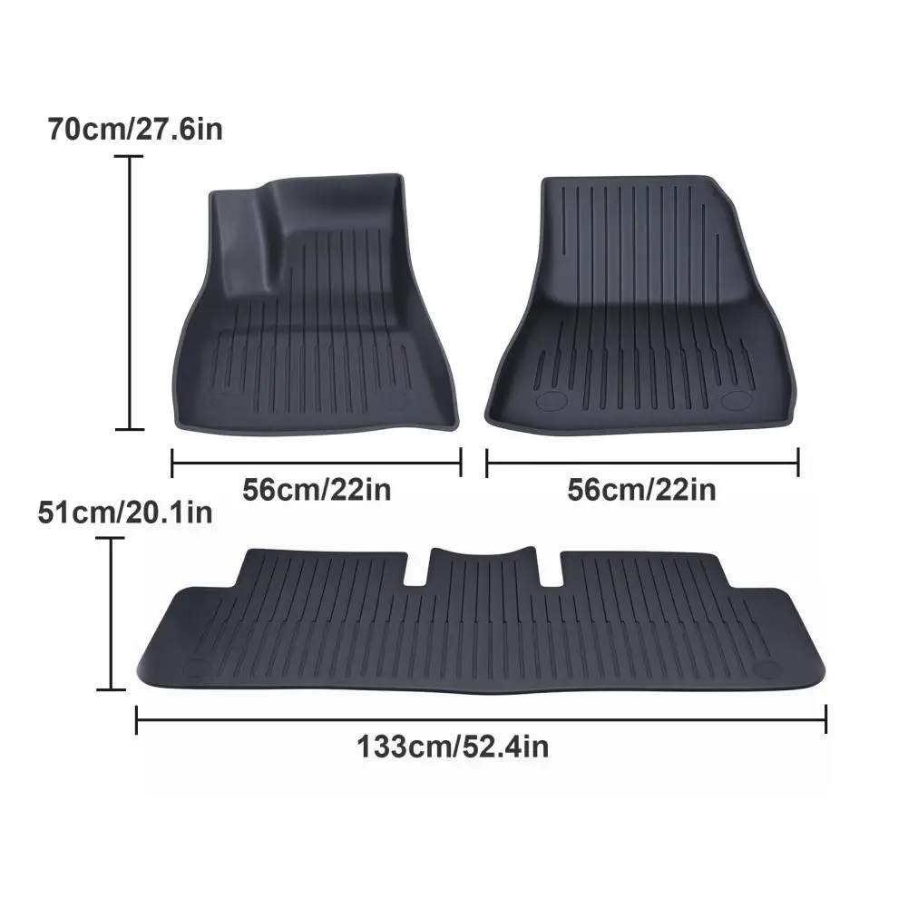 هايلاند سيارة الجذع حصيرة الأمتعة حصيرة TPE للماء المضادة للانزلاق مجموعة الكلمة بطانة حصيرة