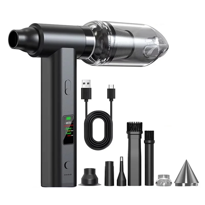 RMWIN-Electric Air Duster Brushless Jet Fan Handheld Compressed Air Duster LED Display Brushless Jet Fan