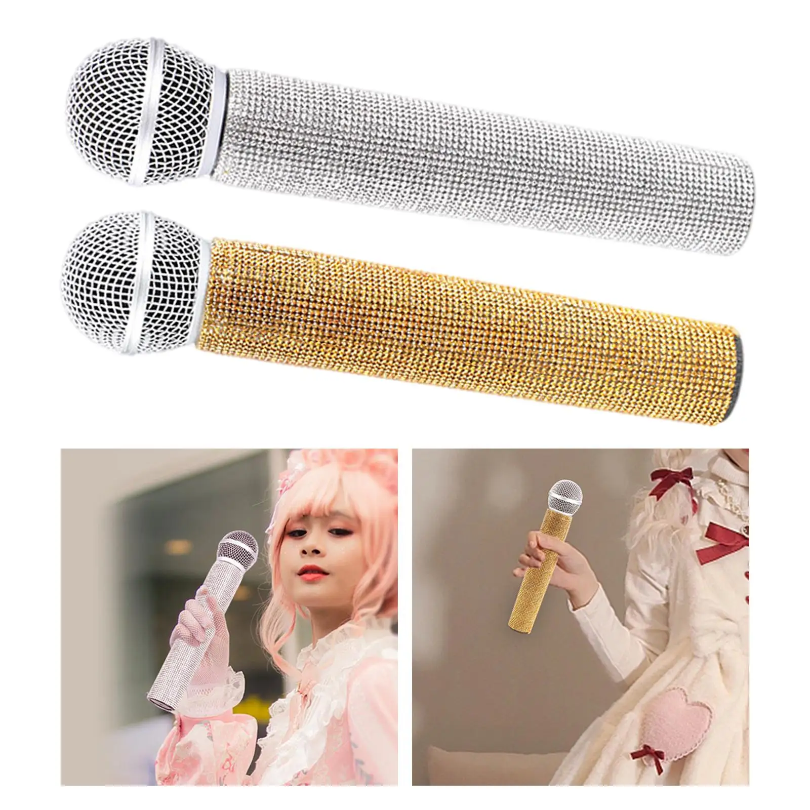 نموذج ميكروفون احترافي لعبة التظاهر، هدايا حفلات أعياد الميلاد، التظاهر بالغناء، دعامة زي، تسجيل عرض الأنشطة
