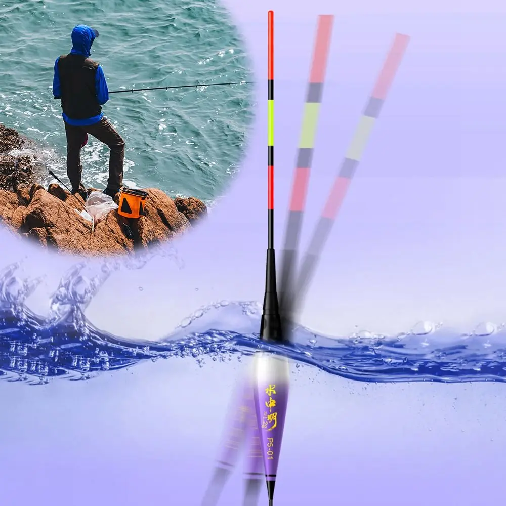 

Durable Indicator Fishing Float Highly Sensitive Day Night Dual-use Light Float Thick Tail Rock Fishing Floats Outdoor