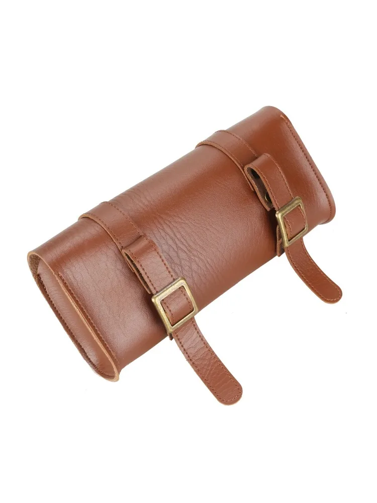 AliExpress OFFBONDAGE Hot Retro Bicycle Tail Bag PU Leather Cycling Bag Saddle Pouch Rear Pannier Personalized Riding Vintage Bike Bag MTB Rear Bag