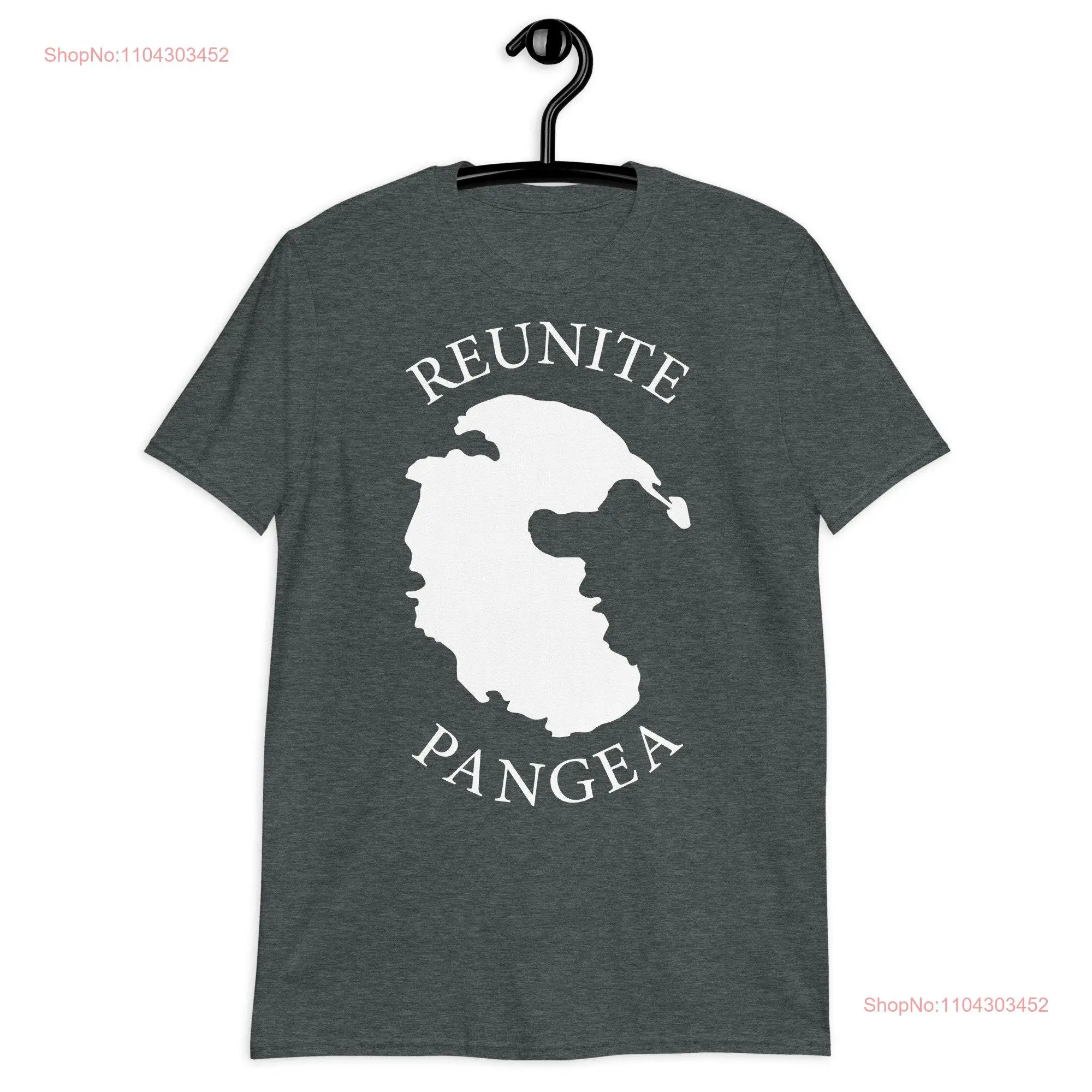 Reunite Pangea T Shirt Pangaea Map Single ContinenT SupercontinenT بأكمام طويلة أو قصيرة