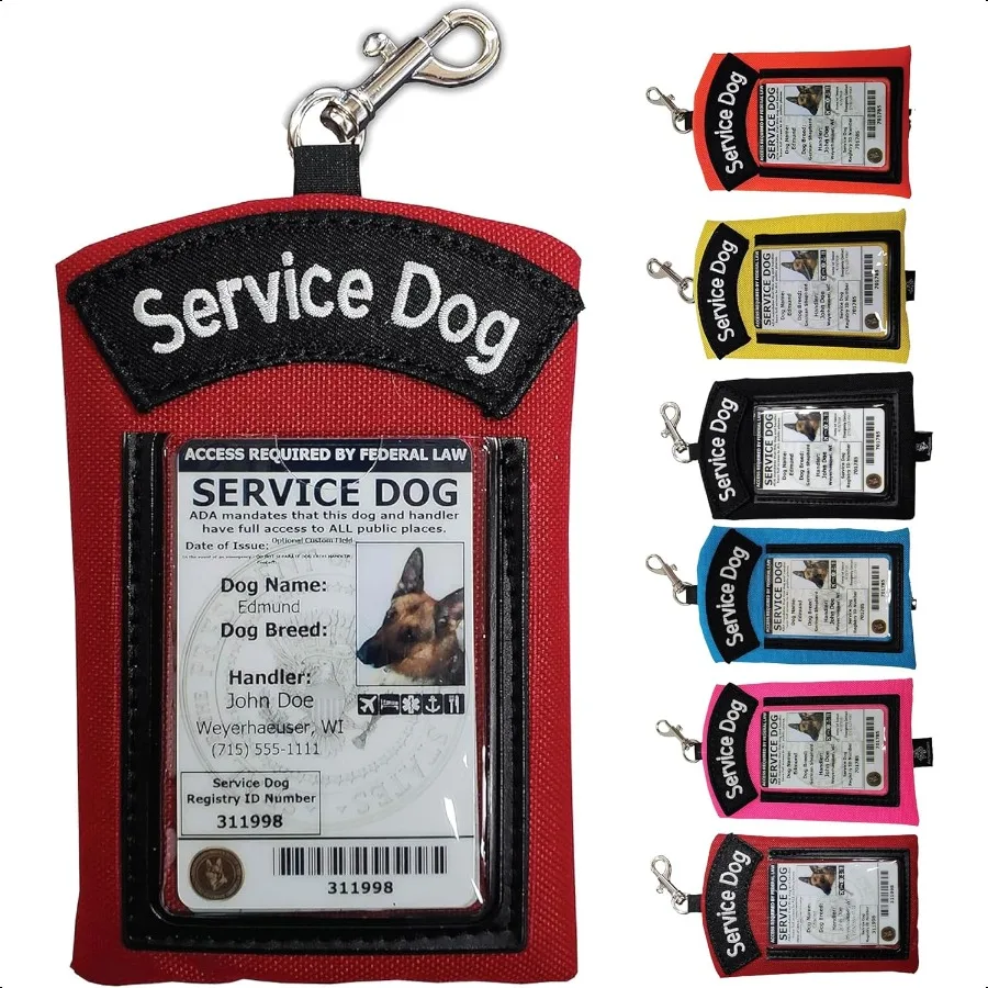 

Сумка для удостоверения личности собаки ActiveDogs, держатель для идентификационного бейджа с карманом на молнии для небольшой сумки