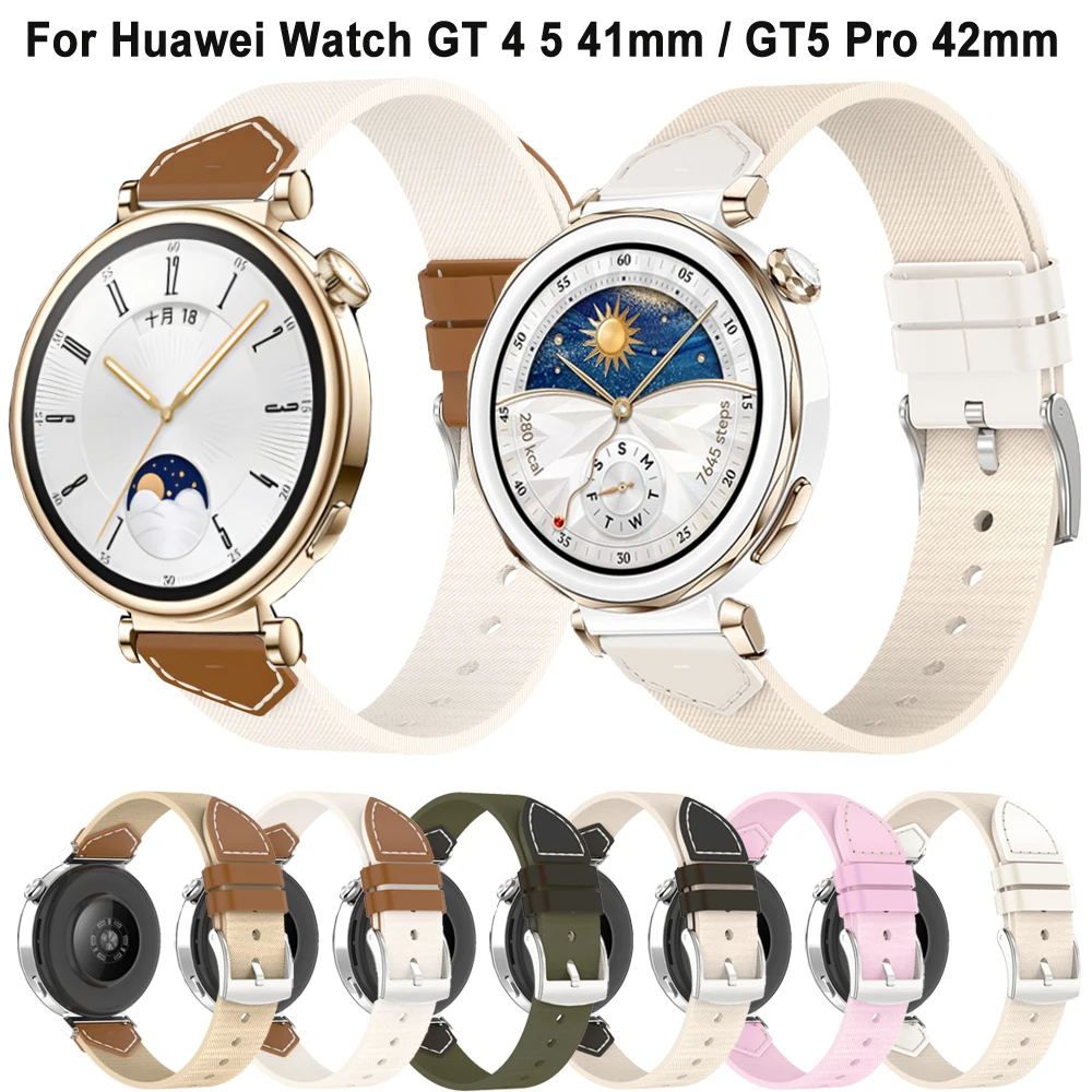 Джинсовый ремешок 18 мм для Huawei Watch GT5 Pro 42 мм/GT5 41 мм, сменный браслет для Huawei Watch GT 4 41 мм, браслет Correa