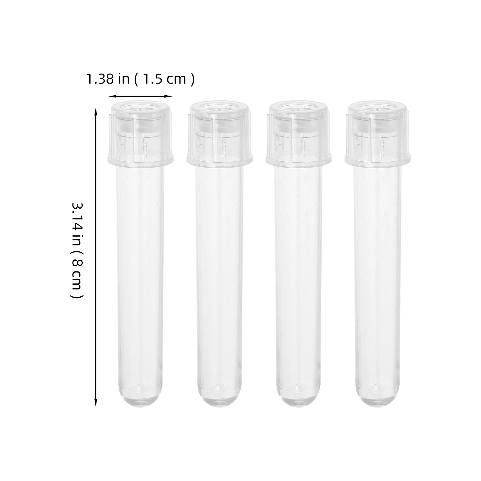 

24pcs Shaking Bacteria Tubes 5Ml Plastic Test Tubes Airtight Transparent Sample Chemistry Pharmaceutical Teaching
