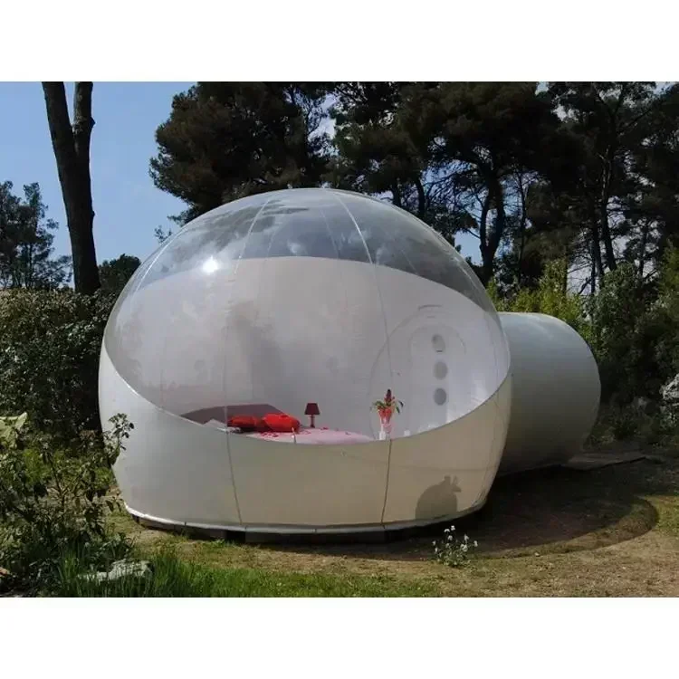 JJOutdoor Camping Transparent Inflatable Bubble Tent Hemispheres Clear House Garden Cabin Lodge Starry Sky Dome With Free Blowe