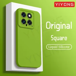For Xiaomi14 Case YIYONG Original Soft Liquid Silicone Cover For Xiaomi 14 Mi 15 Xiomi Mi14 Mi15 Xiaomi15 5G Global Phone Cases