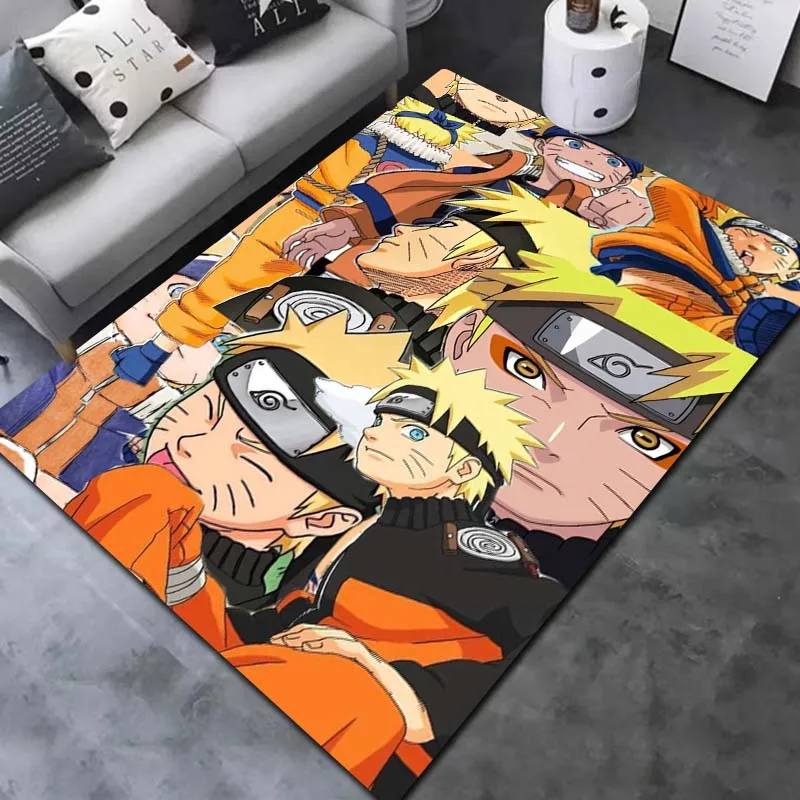 

3D Cartoon U-Uzumaki-N-Narutos Area Large Carpet Living Room Bedroom Decoration Home Yoga Mat Bedside Anti slip Area Carpet Gift
