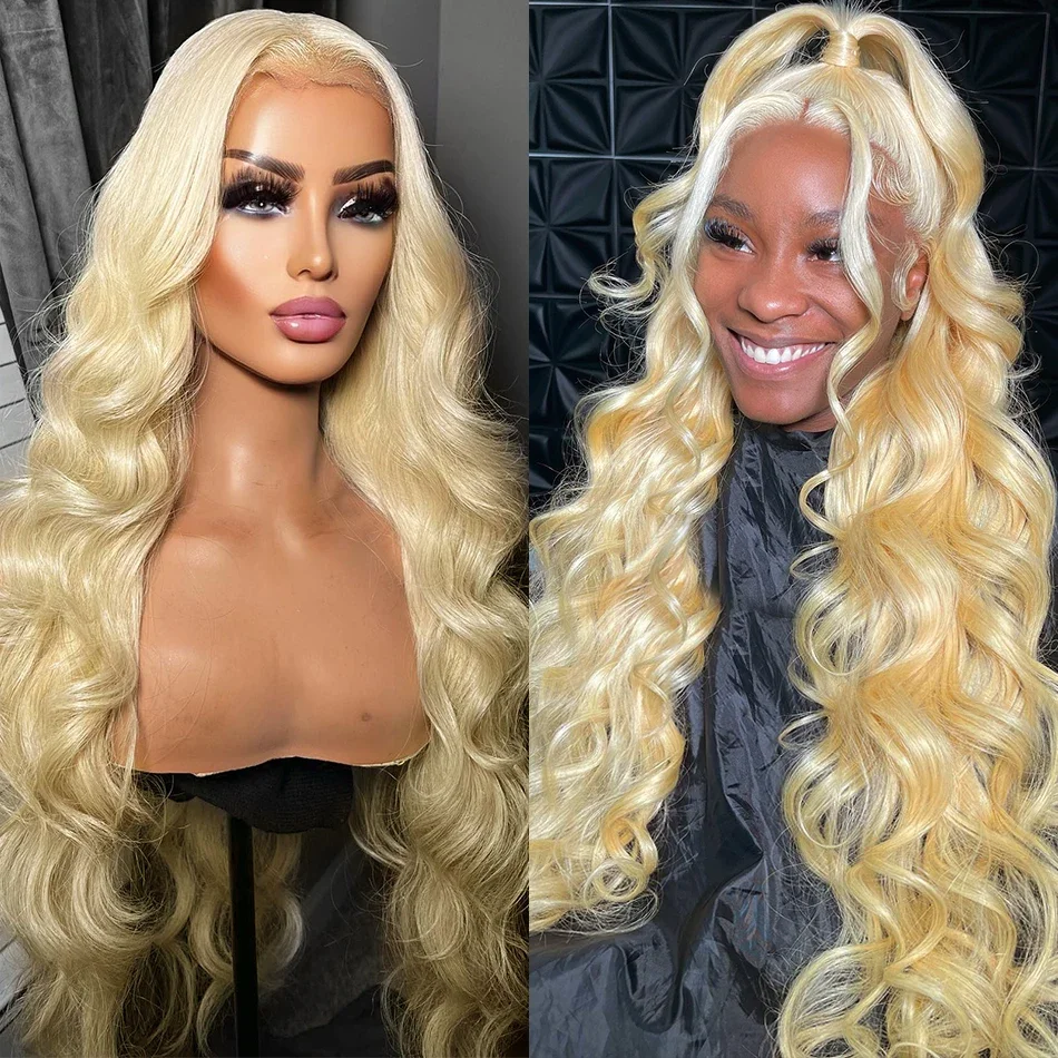 

30 36 Inch 613 Honey Blonde 13x6 Transparent Lace Front Human Hair Wigs For Women Body Wave 13x4 Lace Frontal 5x5 Closure Wig