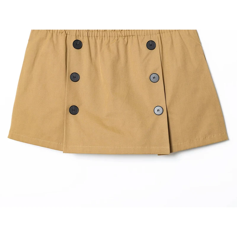 YENKYE voorste knop elastische taille shorts rokken voor dames skort