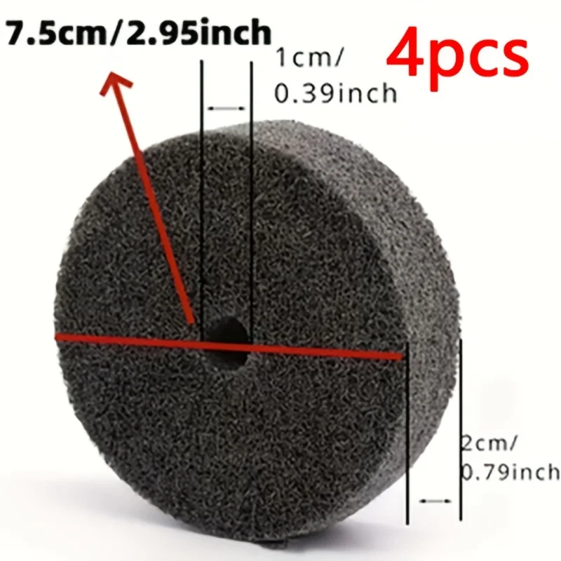 

4-piece 3-inch fiber polishing wheel | Suitable for desktop grinders and polishers