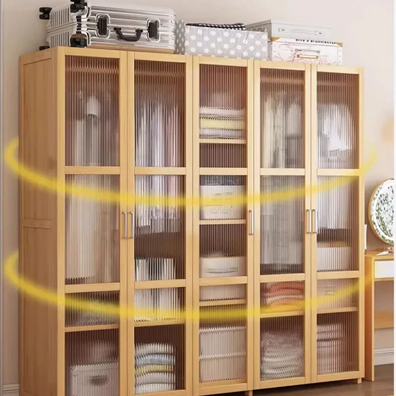 Wooden Waredrobe Closet Dressers Storage Clothes Portable Wardrobe Cupboard Filing Cube Open Display Armario Furniture For Room