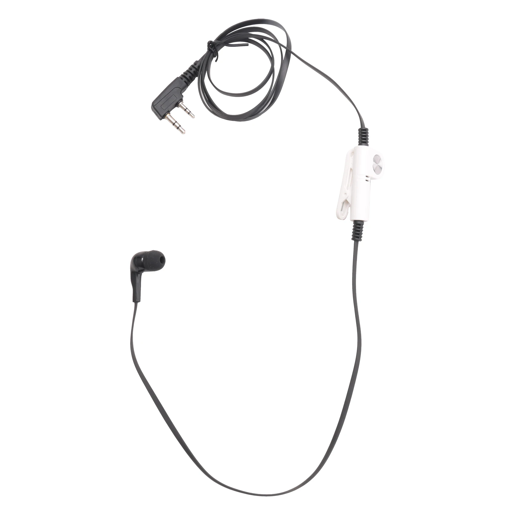 A40I 2 Pin Noodle Style Earbud Headphone K Plug Earpiece Headset For Uv5R -888S Uv5R Radio Black Wire