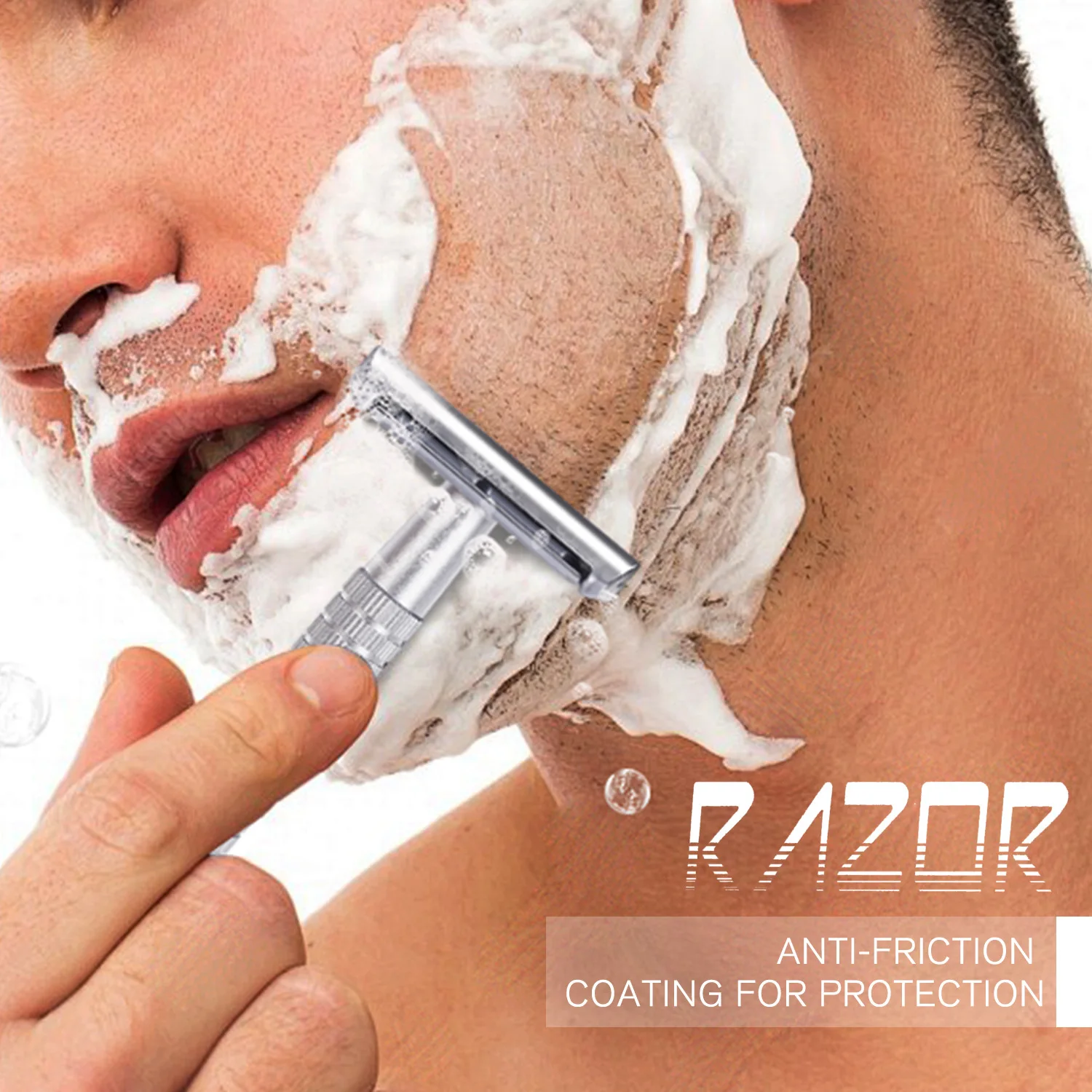 

RZACLEA Premium Rose Gold Safety Razor with Kraft Box Classic Wet Shaving Manual Shaver for Men Morrning Razor