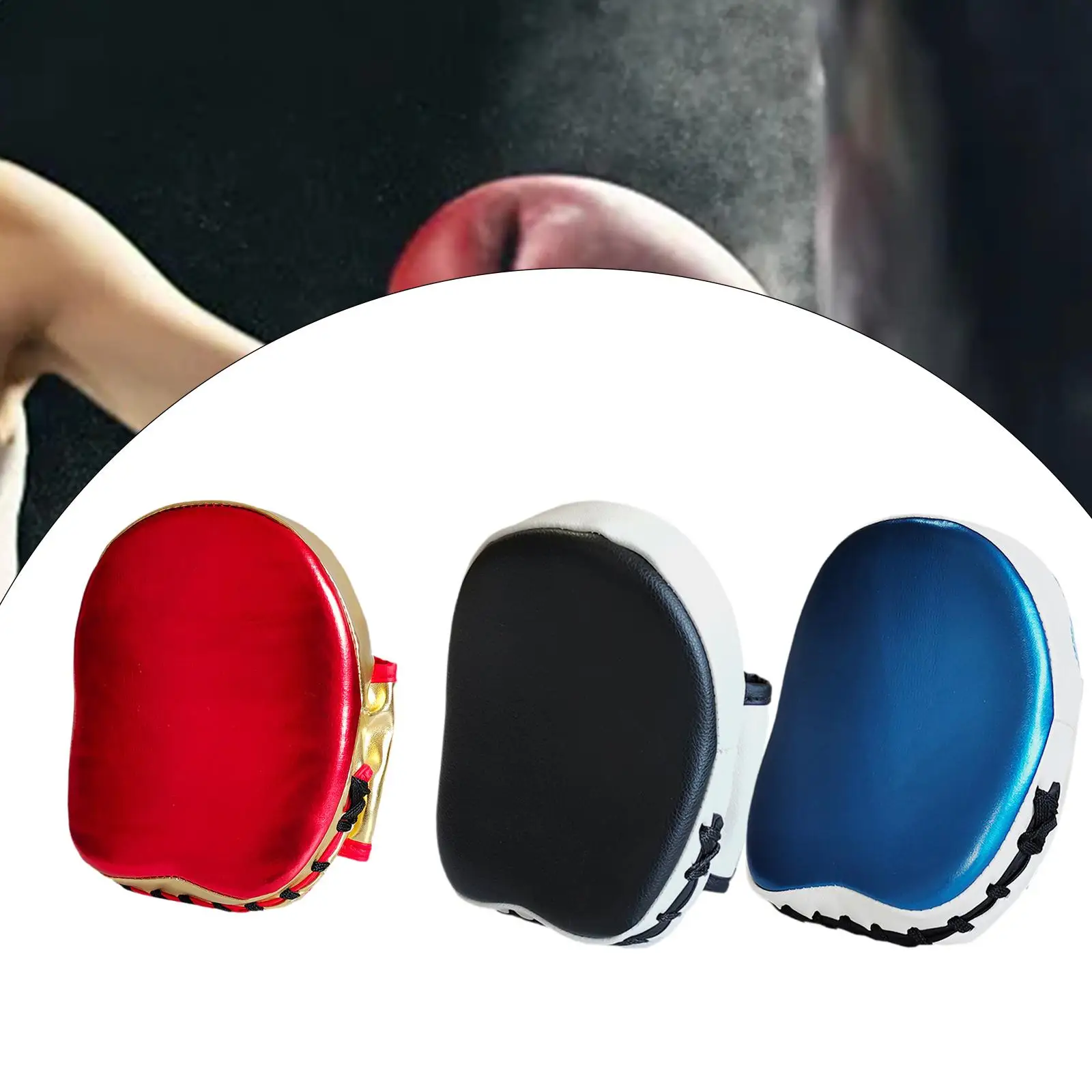 Boxen gebogene Fokushandschuhe EVA Liner Strike Round Pad Handschuhe Handziel zum Üben Übung Wettbewerb Männer Frauen Taekwondo