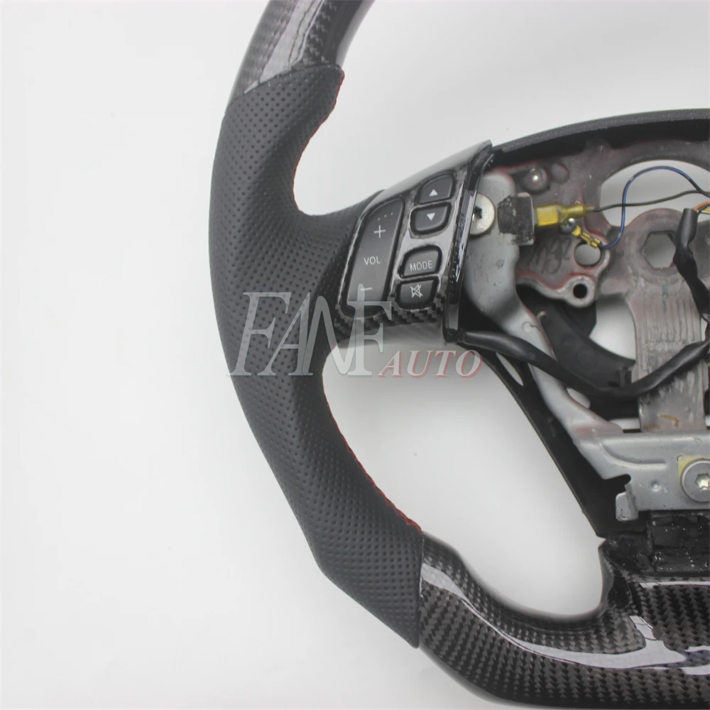 Replacement Real Carbon Fiber Steering Wheel with Leather for Mazda 3 Mazda3 Mazdaspeed3 2004-2008