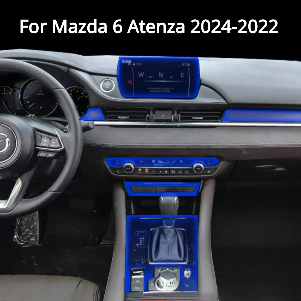 

For Mazda 6 Atenza 2024-2022 PPF Protection film Accessories Interior transparent TPU GPS Navigation Gear Panel Center Console