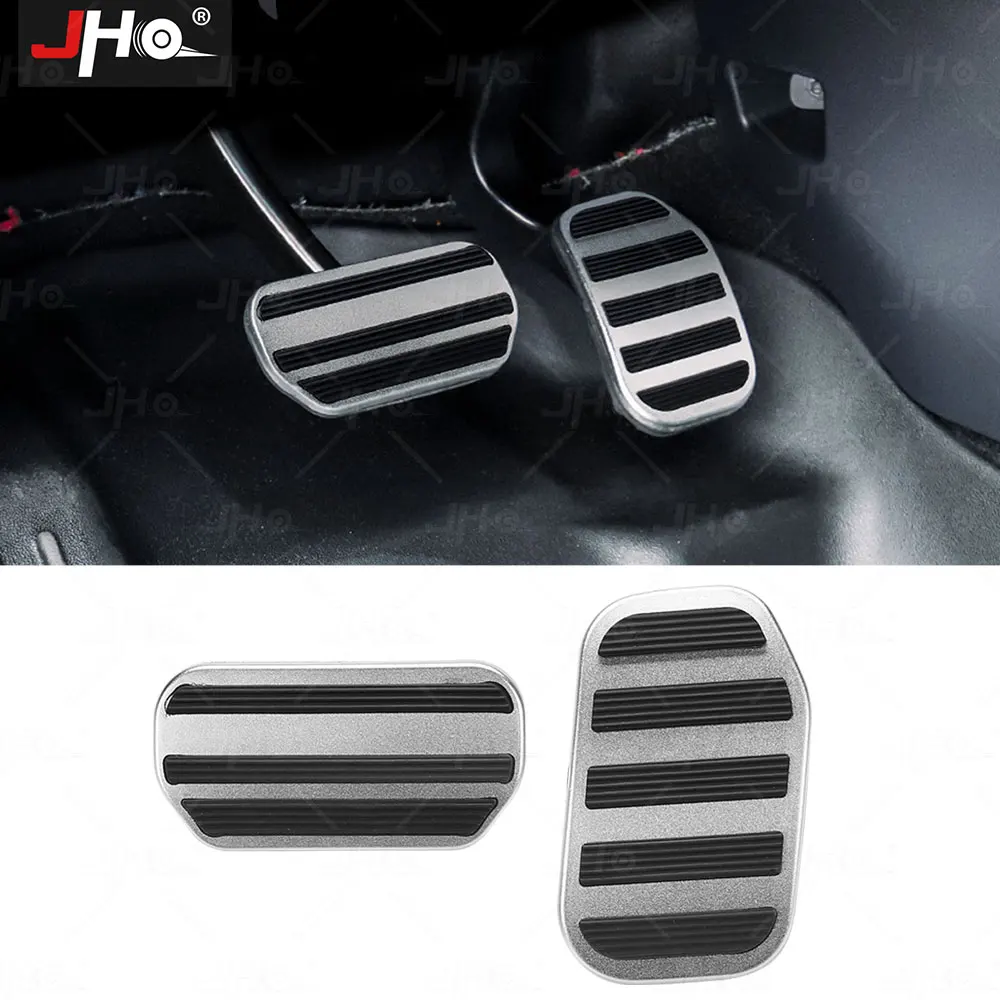 JHO Aluminum Alloy Non-Slip Brake and Accelerator Gas Pedal Cover No Drilling Caps For Ford F-150 2021 Car Accessories