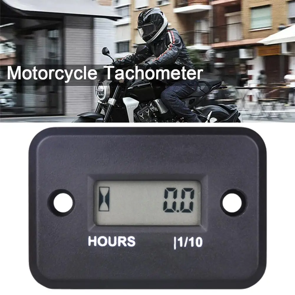 Contaore digitale Contatore LCD per strumenti moto ATV Orologi Motoslitta Generatore di barche a benzina Accessori per auto bici V8G1