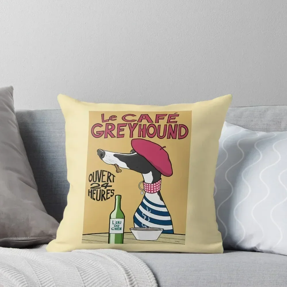 Le Café Greyhound Throw Pillow Ornamental Pillow Sitting Cushion pillow