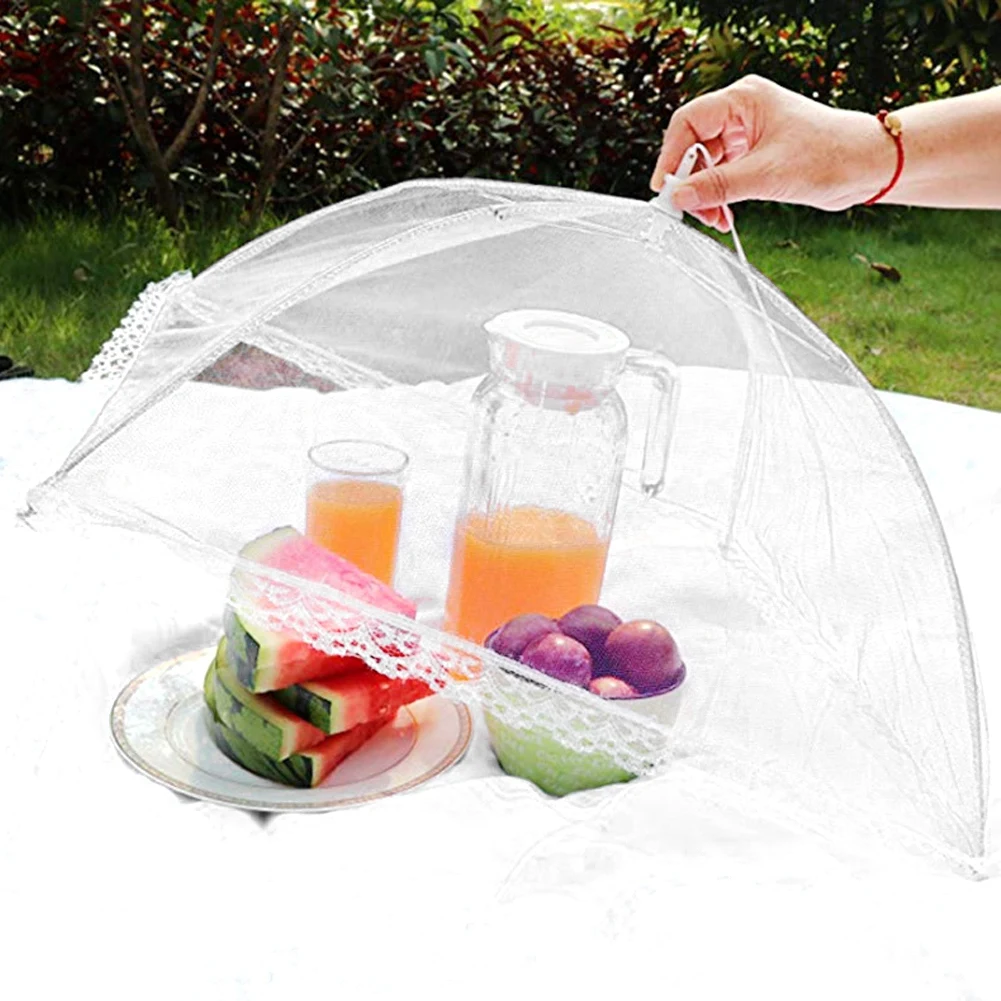 

Household Foldable Food Meal Cover Tent Portable Food Umbrella Mesh Net For Picnic Home Table