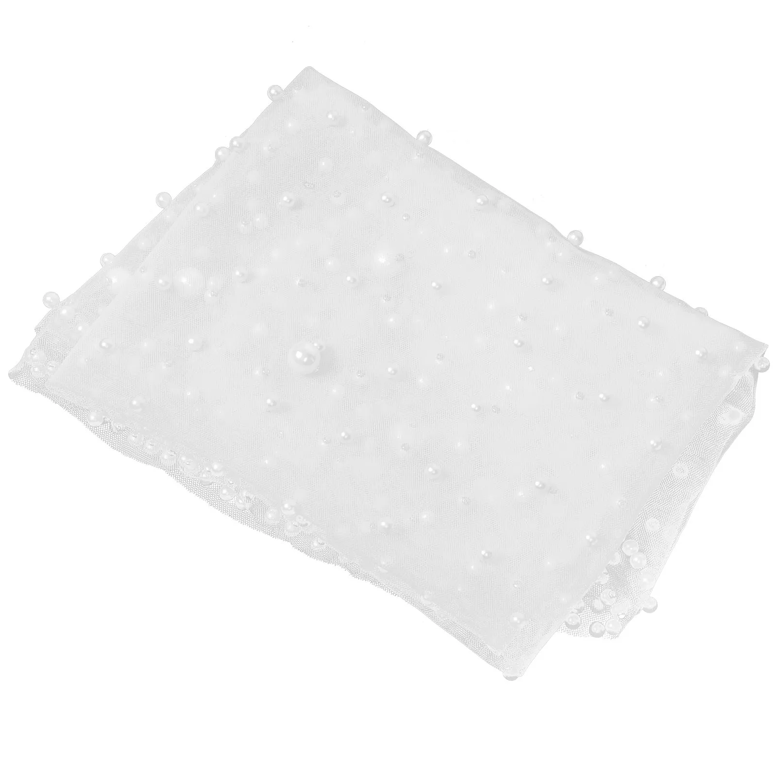 

Pearl Veil Wedding Accessories Retro Pearl Decorated Bridal Veils Photoshoot Korean Lace Veil Comb Hair Accessories