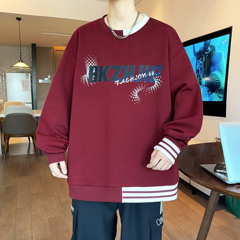 

Casual Men's Soft & Comfortable Pullover 2025 Spring Autumn Youth High Street Wear Loose Sweatshirts Outdoor Top Hoodie Clothing