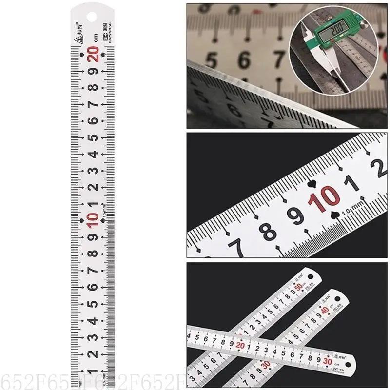 Stainless Steel  Precision Ruler Stainless Steel Straight Ruler 20cm Steel Ruler Measuirng Tool for Office Learning Drawing