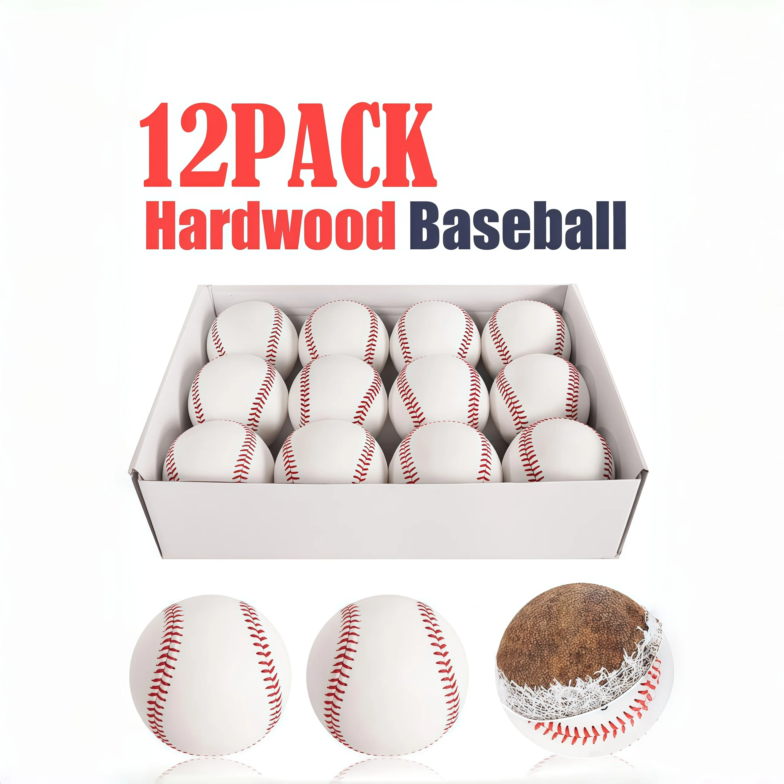 12-pack-9inch-hardwood-soft-standard-size-adult-baseballs-unmarked-leather-covered-training-ball-practice-baseball-for-youth