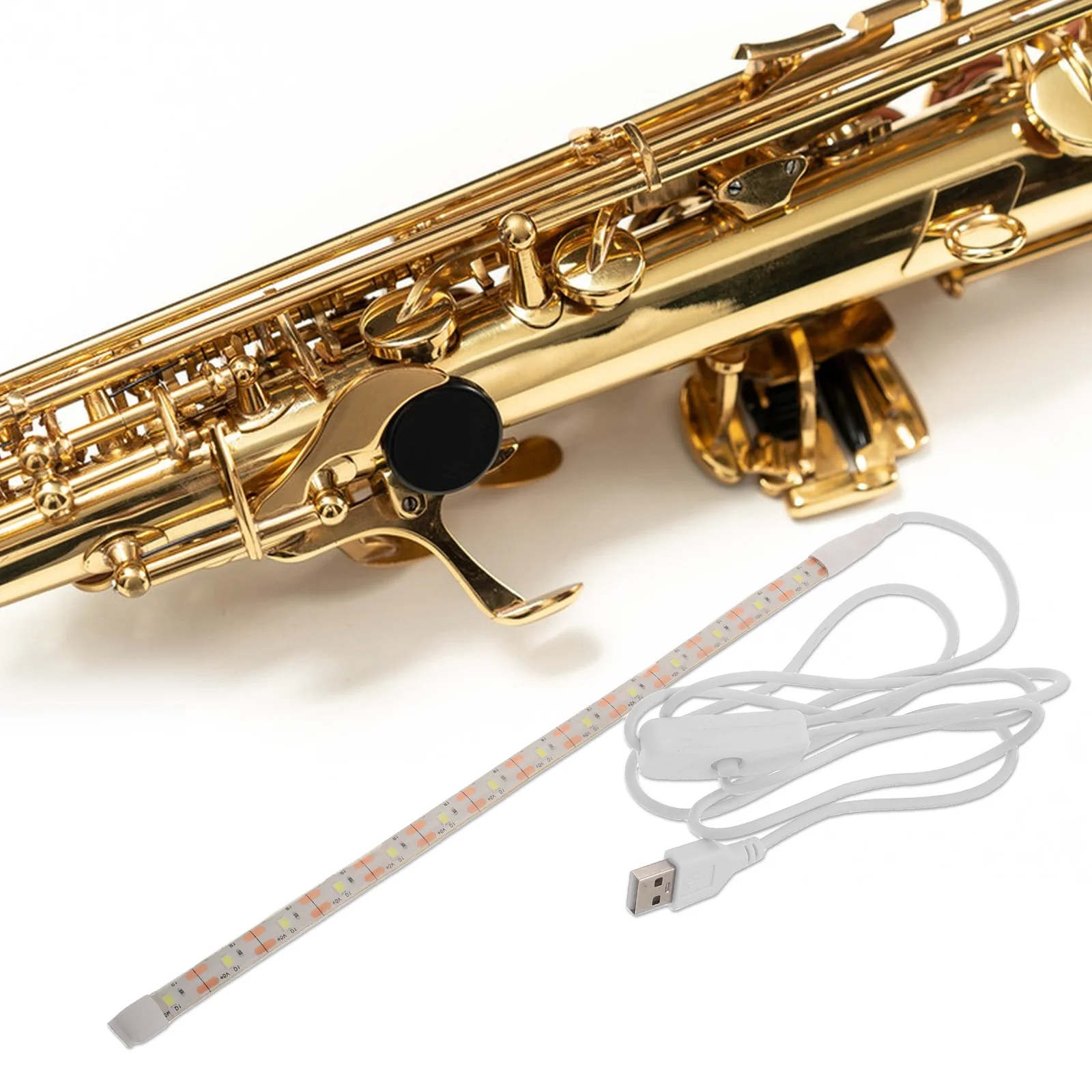 

Alto Saxophone Repair Tool Music Instrument Kit Clarinet Led Strip Parts Leak Detection Flute Light Test