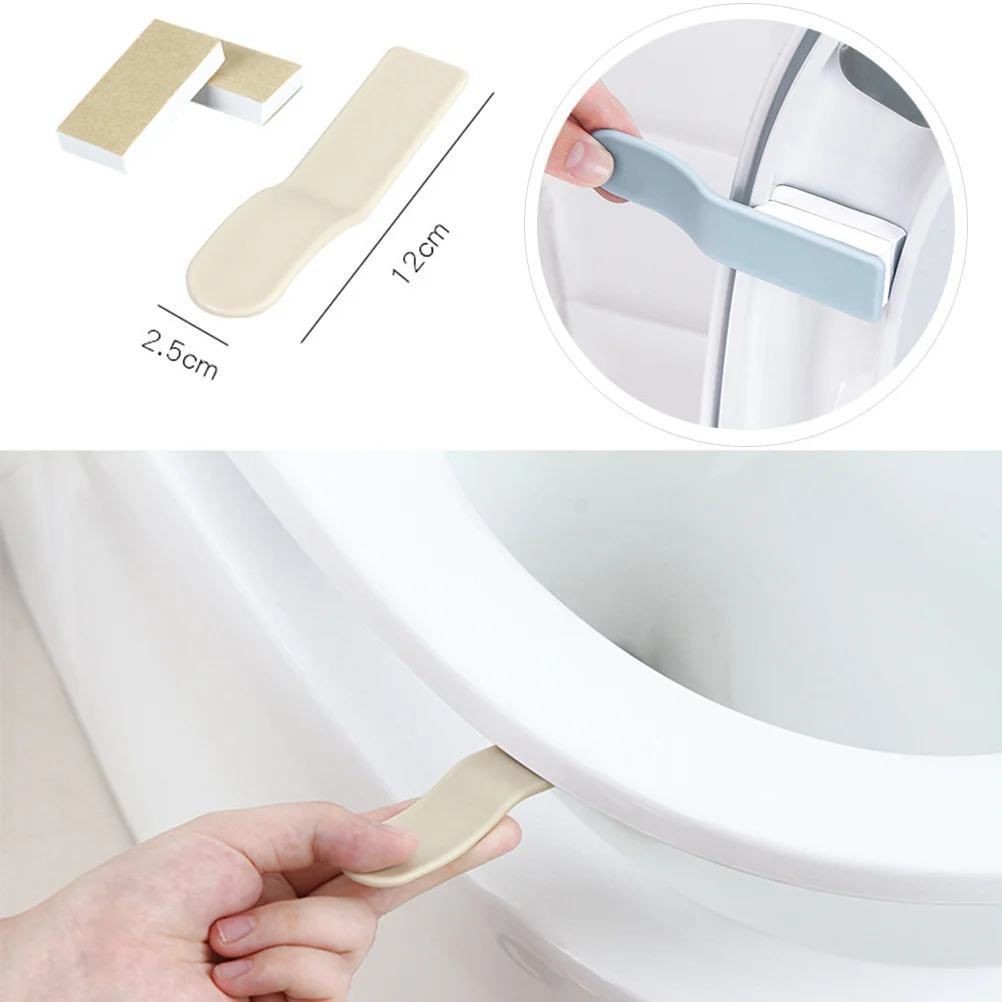 20 قطعة من رافع غطاء المرحاض لحماية الجراثيم، تصميم خاص، متين وسهل لكبار السن، إكسسوارات الحمام للأطفال باللون الأبيض الكاكي