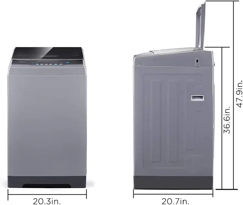 Portable Washing Machine,  Capacity Fully Automatic Compact Washer with Wheels, 6 Wash Programs Laundry