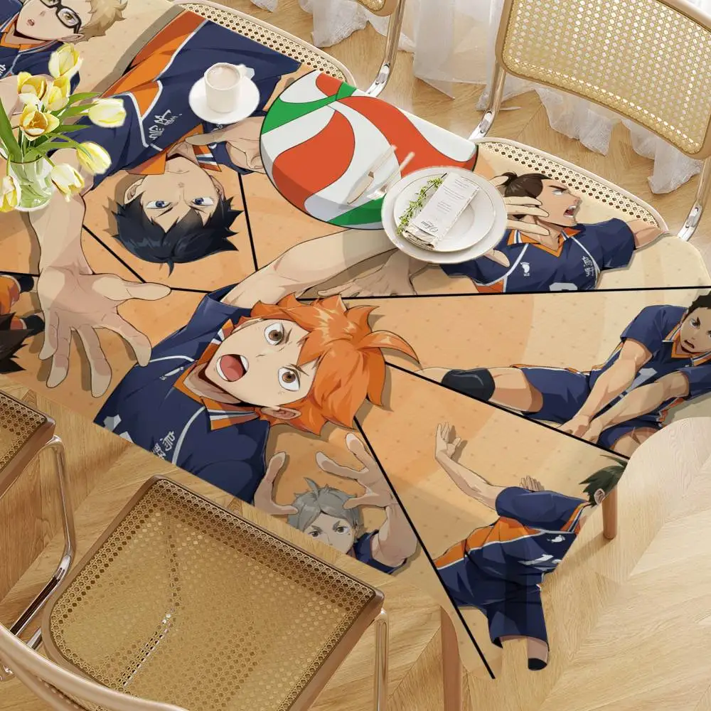 H-Haikyuu Anime Cartoon Tischdecken Sommer Waschbar Picknick Party Rechteck Tischdecke Home Dining Decor