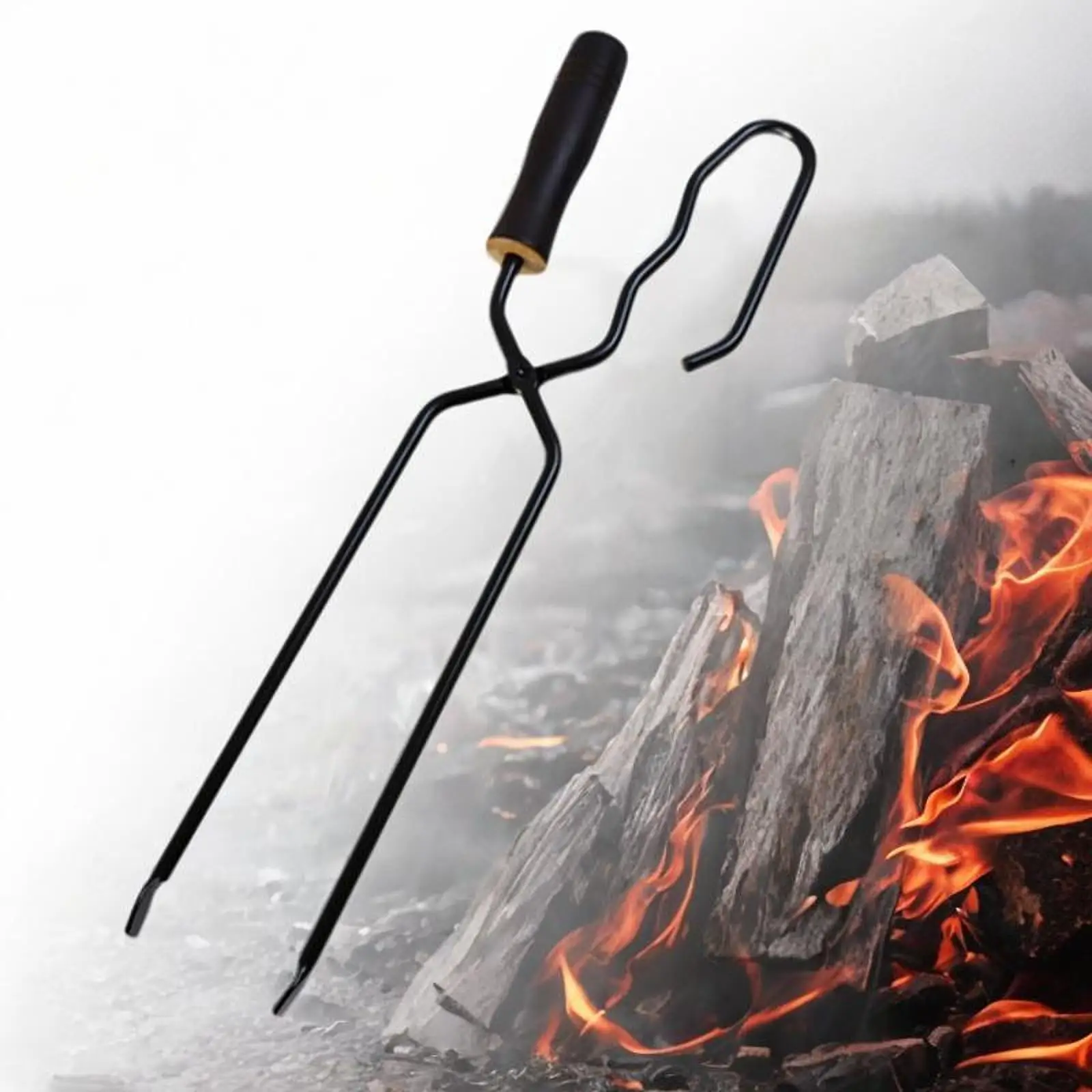Campfire Tongs, Fire Tongs, Chimney Tongs, Firewood Tongs for Grill, Camping,