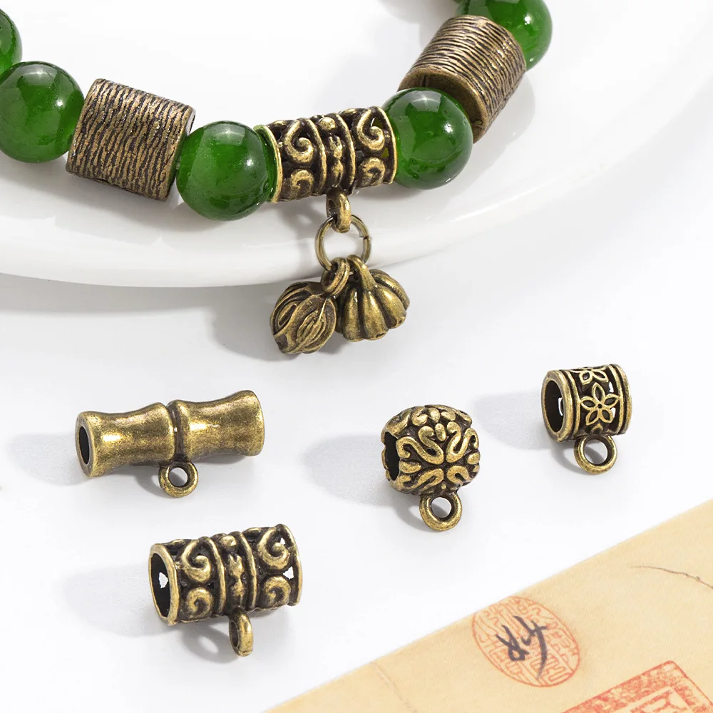 diy bracelet accessories, silver vintage alloy spacer beads and pieces, bracelet necklace beads