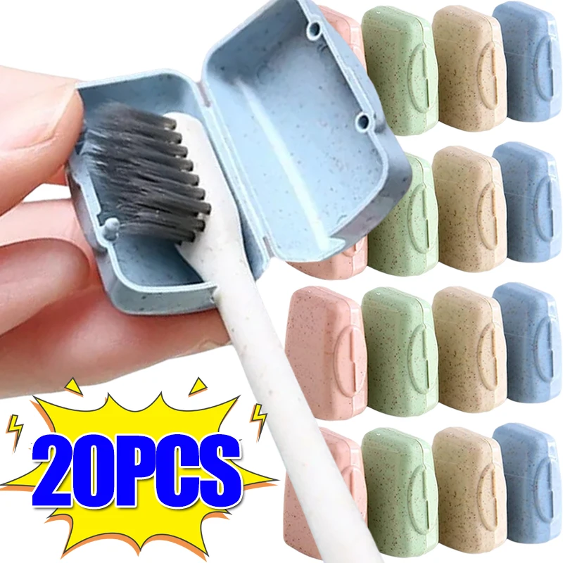 4/20Pcs Toothbrush Head Cover Caps Portable Tooth Brush Holder Protector Case for Travel Outdoor Camping Bathroom Organizer