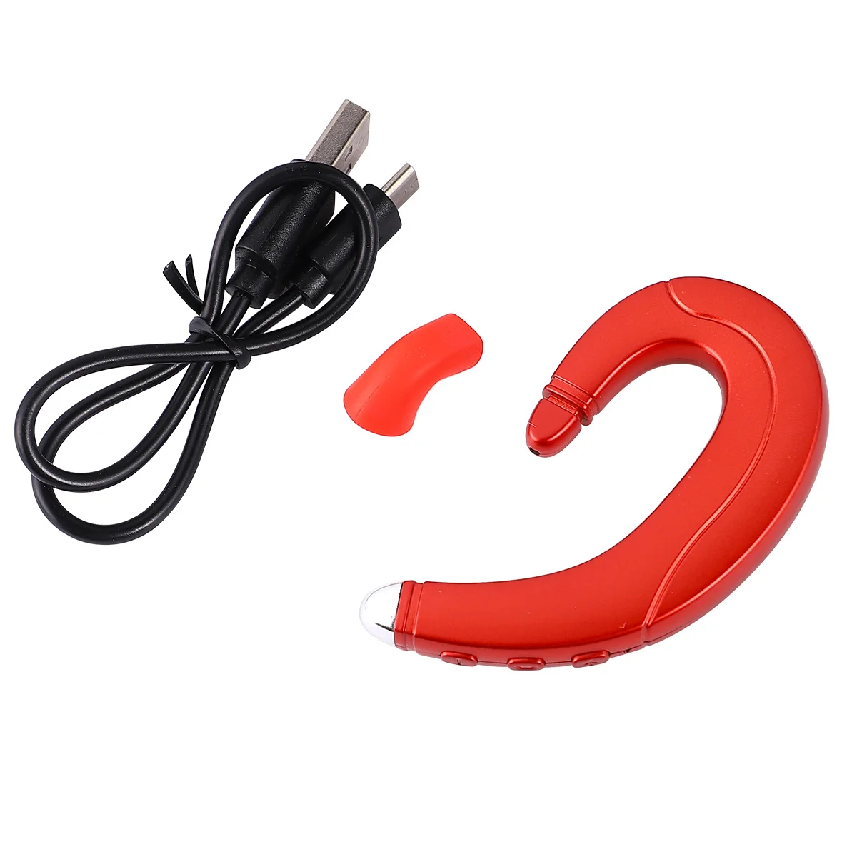 

Waterproof Bone Conduction Wireless Headset Hanging Ear Earpiece Earbuds Red Ergonomic Ear Hook Stable Sport Use Ipx5