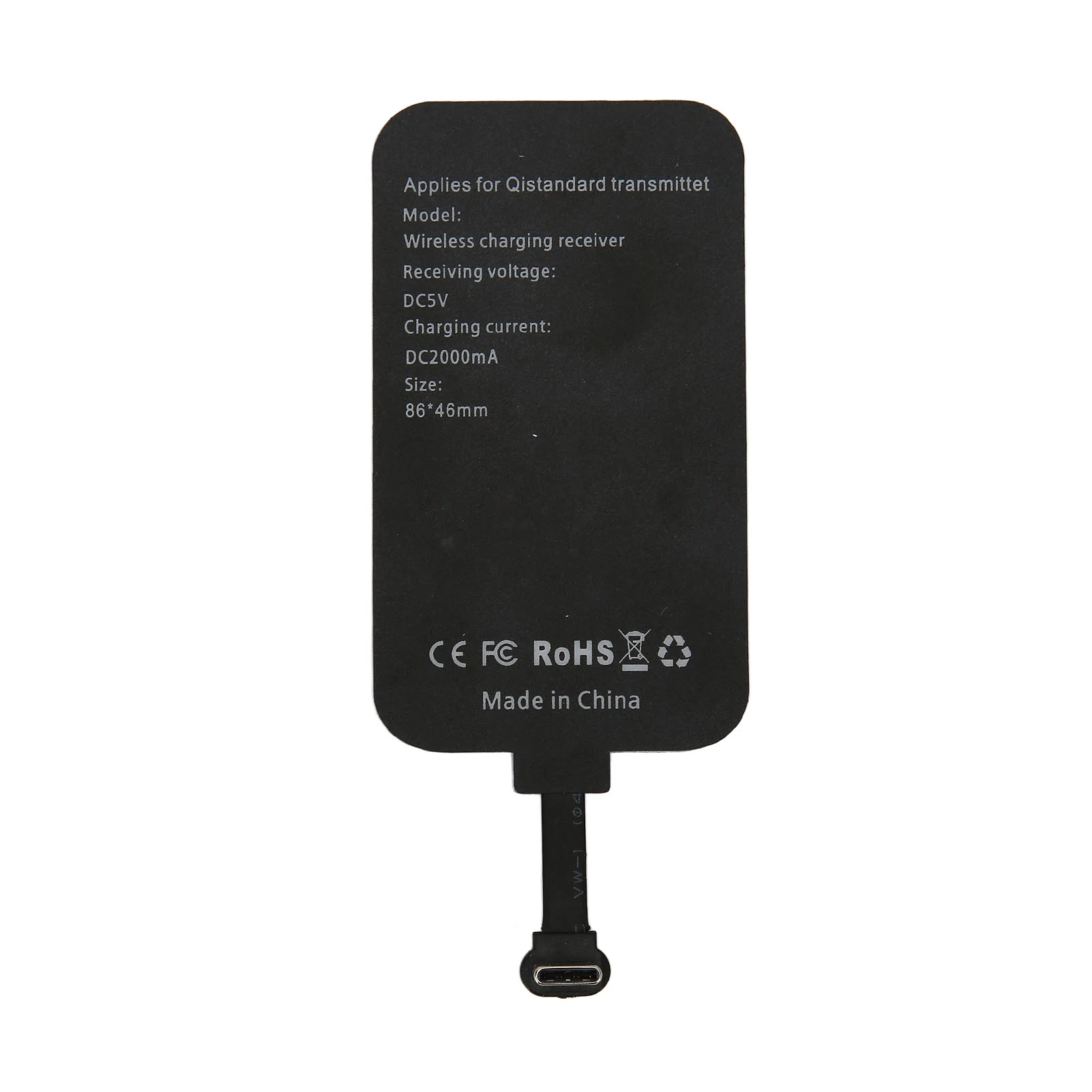 Wireless Charger Receiver 10W Ultra Thin Type C Wireless Charging Patch with Magnetic Charging Cable