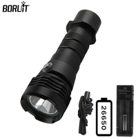 BORUiT M51 Powerful Diving Flashlight 800LM LED 26650 Battery Torch IP68 Waterproof Underwater Flashlamp Adventure Hiking Lamp