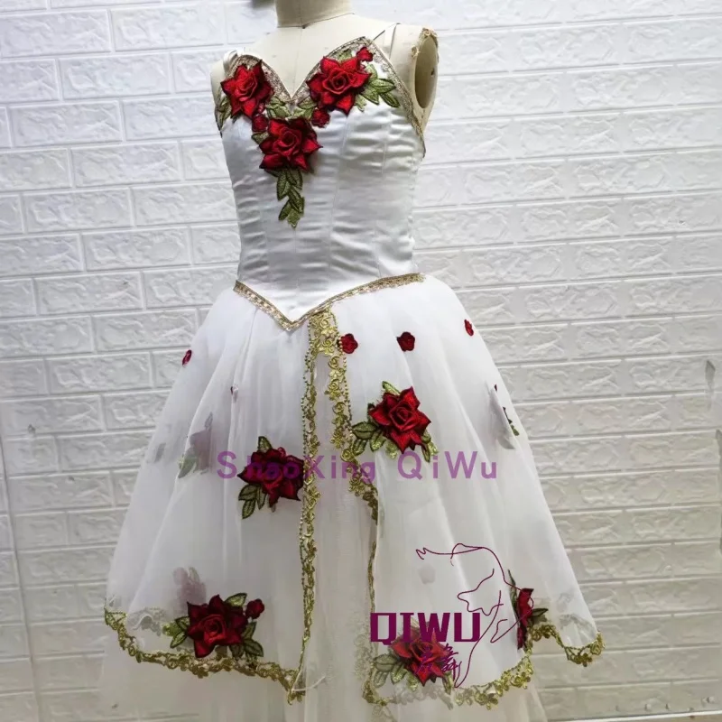 Ballet Long Dress Professional Edition Adjustable Buckle Flower God Awakening Performance Costume Customization