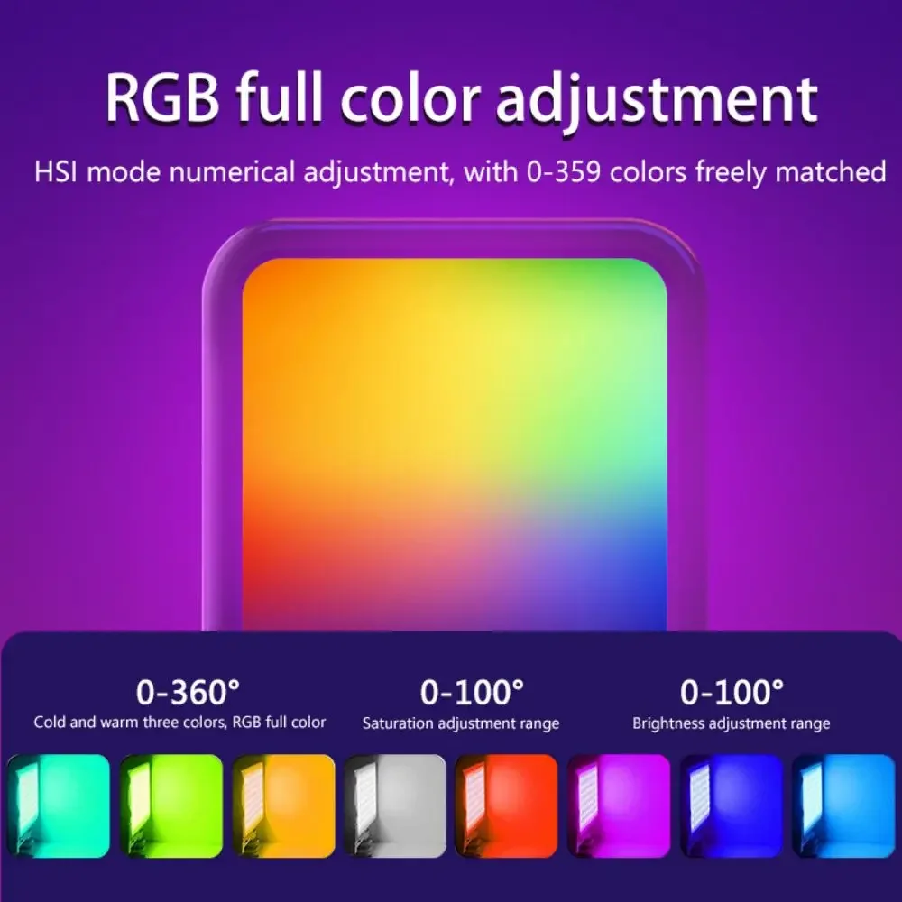 ضوء ملء التمهيد الساخن RGB الصغير، التصوير المباشر، مصباح جو محمول LED، كاميرا الهاتف المحمول، أضواء الجيب القابلة للتعديل