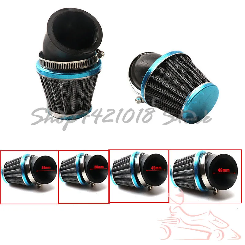 Motorcycle Air Filter 35mm 38mm 42mm 48mm  Universal Fit For 50cc 110cc 125cc  ATV Scooter Pit Dirt Bike