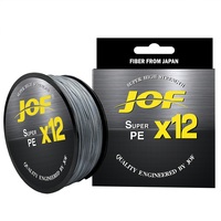 JOF 12 Strand Braided Fishing Line Multifilament 300M 500M Carp Fishing Japan Braided Wire Fishing Accessories X12 High Strength