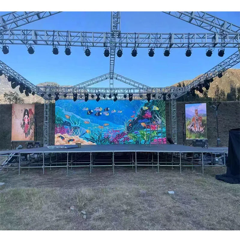 500*500 P2.6 P4.81 Vollfarb-LED-Wanddisplay für den Innen- und Außenbereich, Vermietung für den Innen- und Außenbereich, wasserdichter Bildschirm