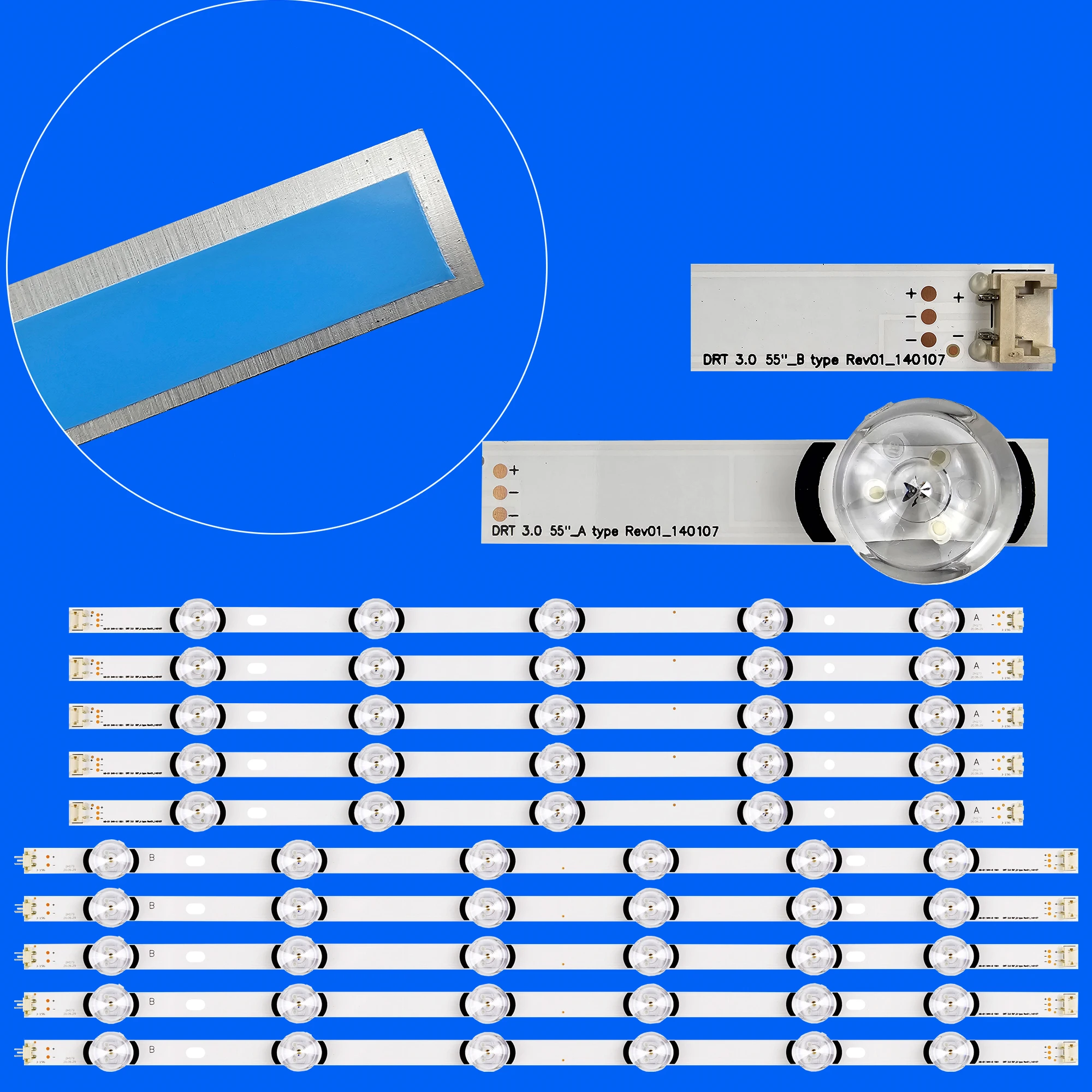 Tira de LED para iluminación trasera para 55LF652V 55LB630V 55LB650V LC550DUH FG 55LF5610 55LF580V 55LF5800 55LB630V 55LB6300 55LB5550 55LY340C