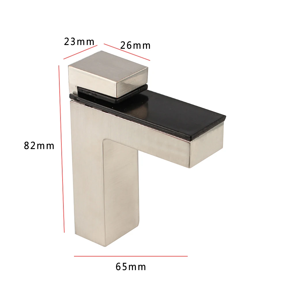 2pcs Wall Mount Glass Shelf Adjustable Wood Shelf Bracket Bracket Fish Mouth Glass Clamp 3-20mm/Zinc Alloy 3-28mm/3-15mm/3-20mm