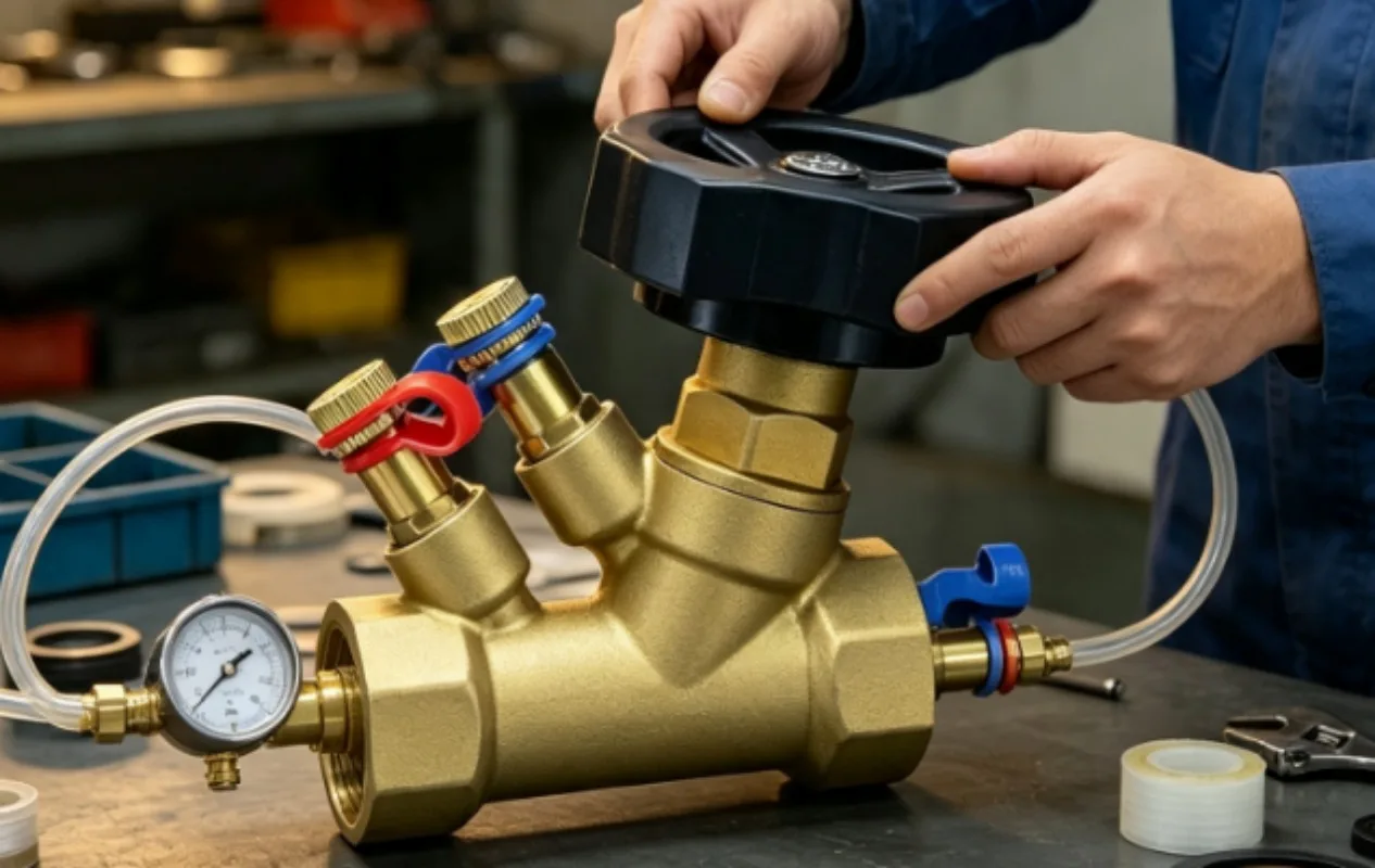 Pipeline Water‑flow Control Hardware Dual Adjust Static Balancing Valve With Female Thread